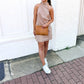 Rd Style - Mel Poplin Mock Neck Halter Dress