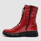 Helios - Women's Medusa Fur-lined Zip-up Leather Boots