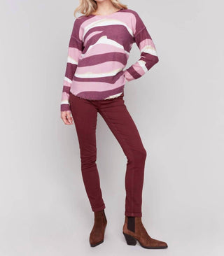 Charlie B - Reversible Plushy Crew Neck Sweater