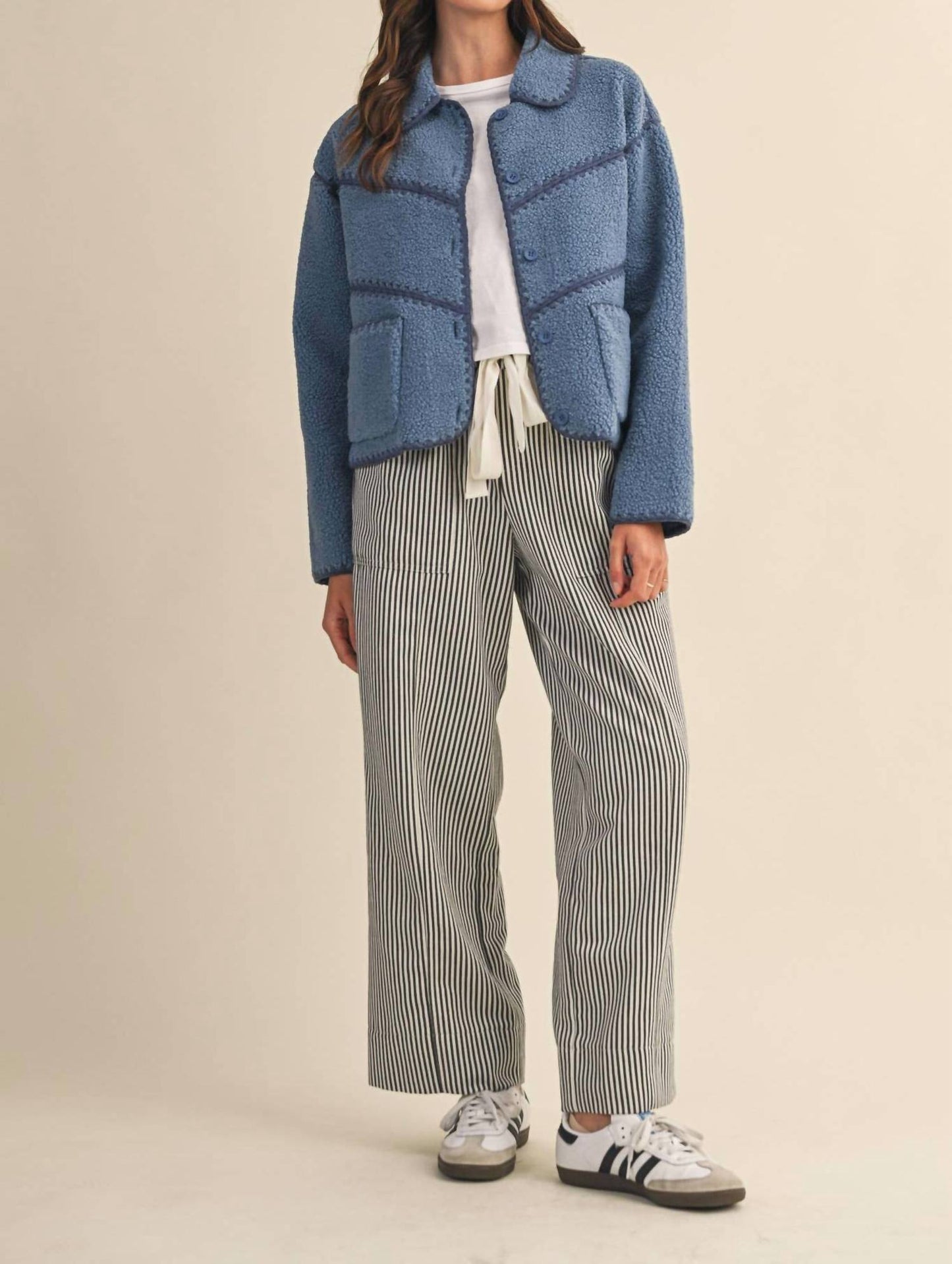 &Merci - Striped Wide Leg Pants