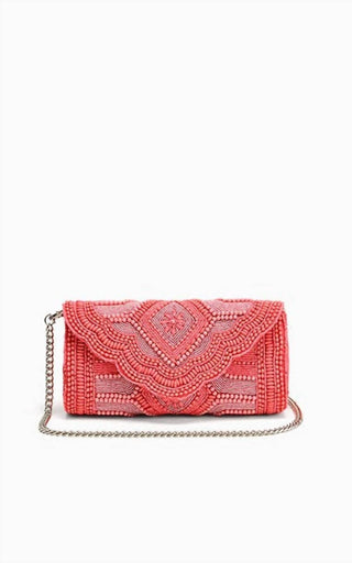 America & Beyond - Women's Embellished Evening Clutch Bag