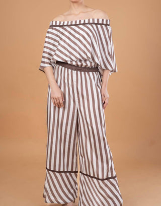Anniewear - Knit Stripe Jumpsuit