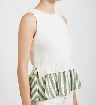 En Saison - Cece Mixed Media Top