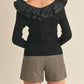 &Merci - Ruffled Sweater Top