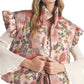 &Merci - Flutter Sleeve Floral Puff Vest