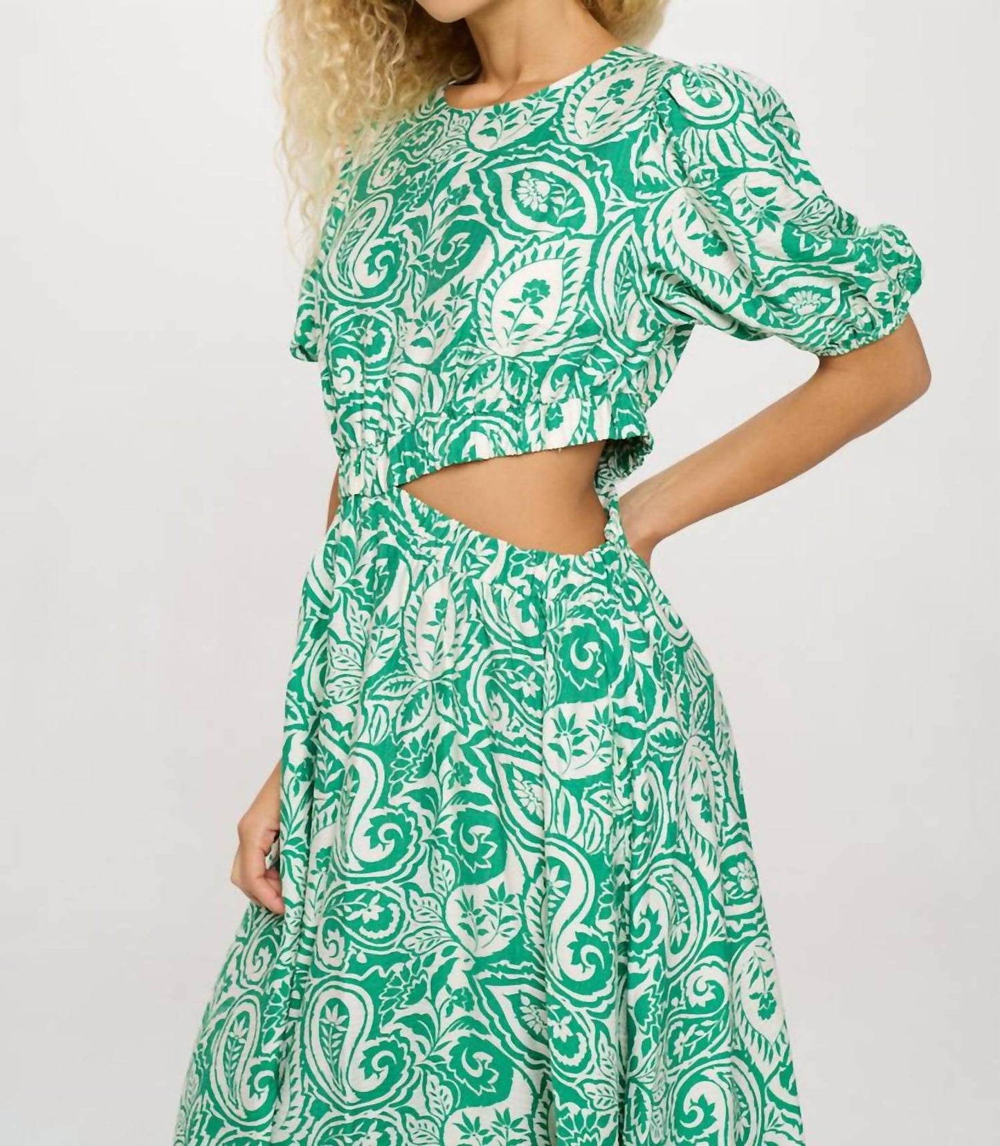 Meet Me In Santorini - Verdant Cut Maxi