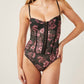 Free People - Printed Night Rhythm Corset Bodysuit