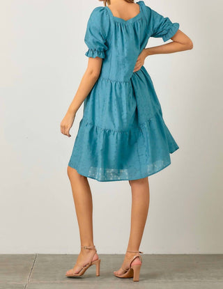 Baevely By Wellmade - Keaton Floral Burnout Tiered Dress