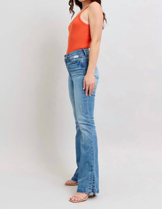 Judy Blue - Tummy Control Side Slit Bootcut Jeans