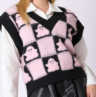Peach Love - Pinky Boo 3d Yarn Ghost Halloween Vest
