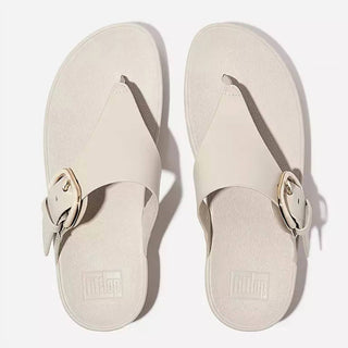 Fitflop - Women Lulu Resin Buckle Leather Toe Post Sandal