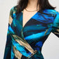 Joseph Ribkoff - Abstract Print Wrap Dress