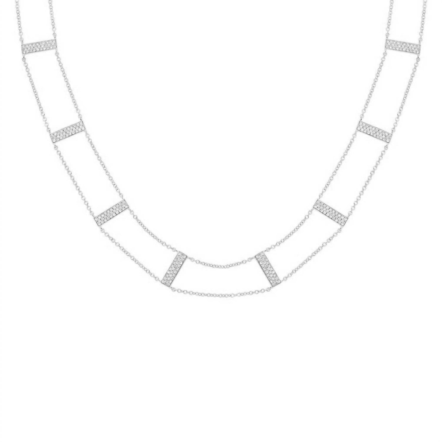 Diana M Jewels - 0.71 Cts Diamond Ladder Choker Necklace