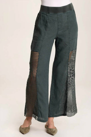 Xcvi - Pull-on Linen Crochet Pant