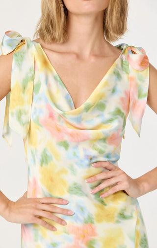 Astr - Allexina Front Thigh Slit Maxi Dress