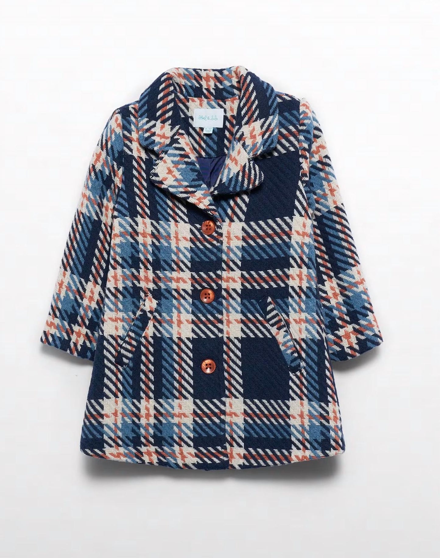 Abel & Lula - Girl's Plaid Wool Coat