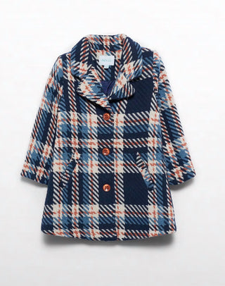 Abel & Lula - Girl's Plaid Wool Coat