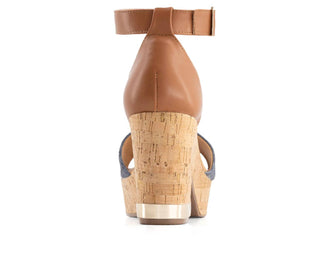 Andrea - Women's Heeled Denim Sandal