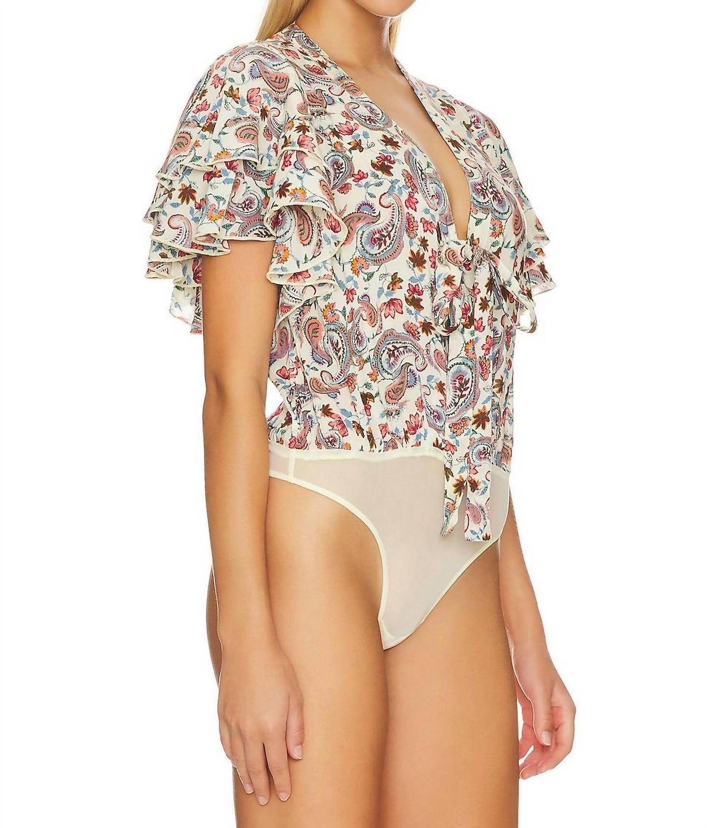 Free People - CALL ME LATER PRINTED BODYSUIT