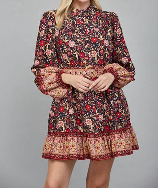 Fate - Floral Smocked Waist Mini Dress
