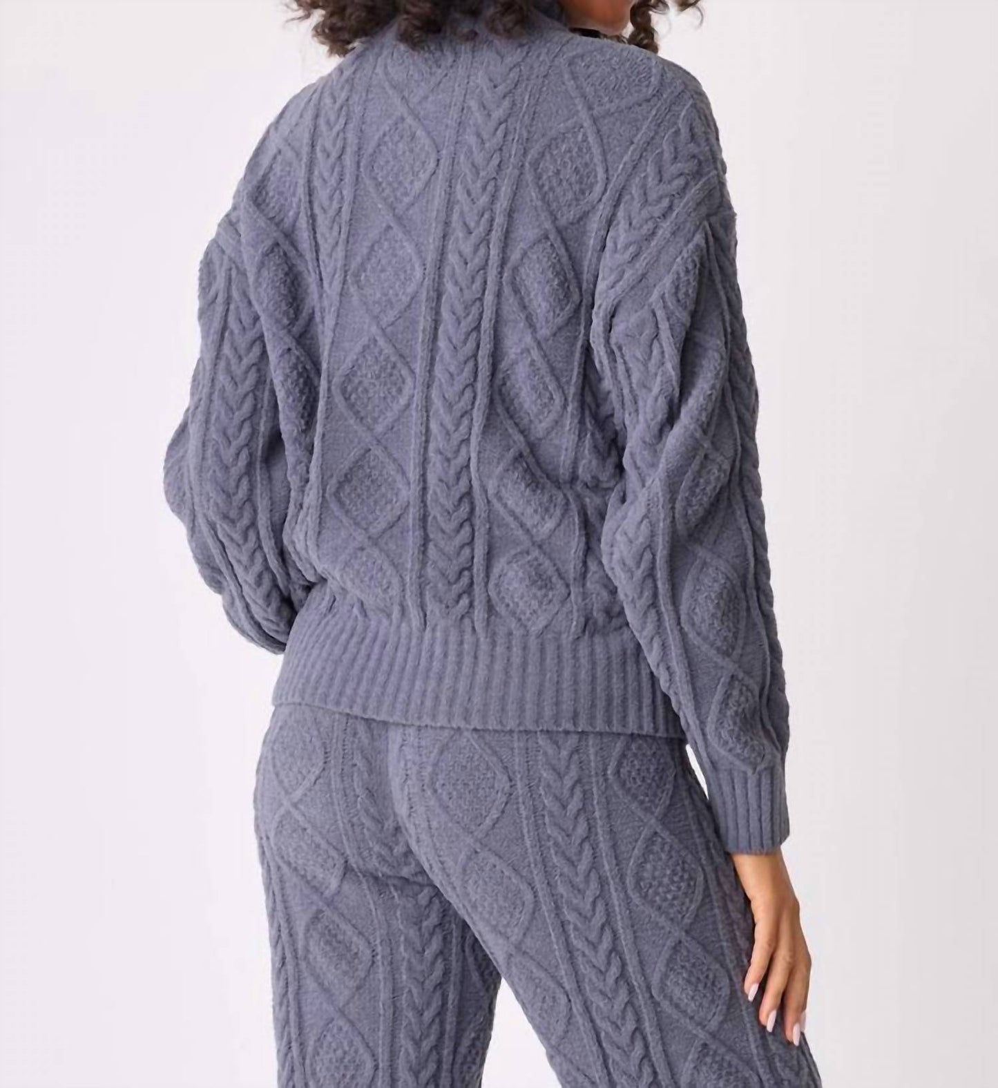 Pj Salvage - Chenille Cozy Cable Quarter Zip Sweater