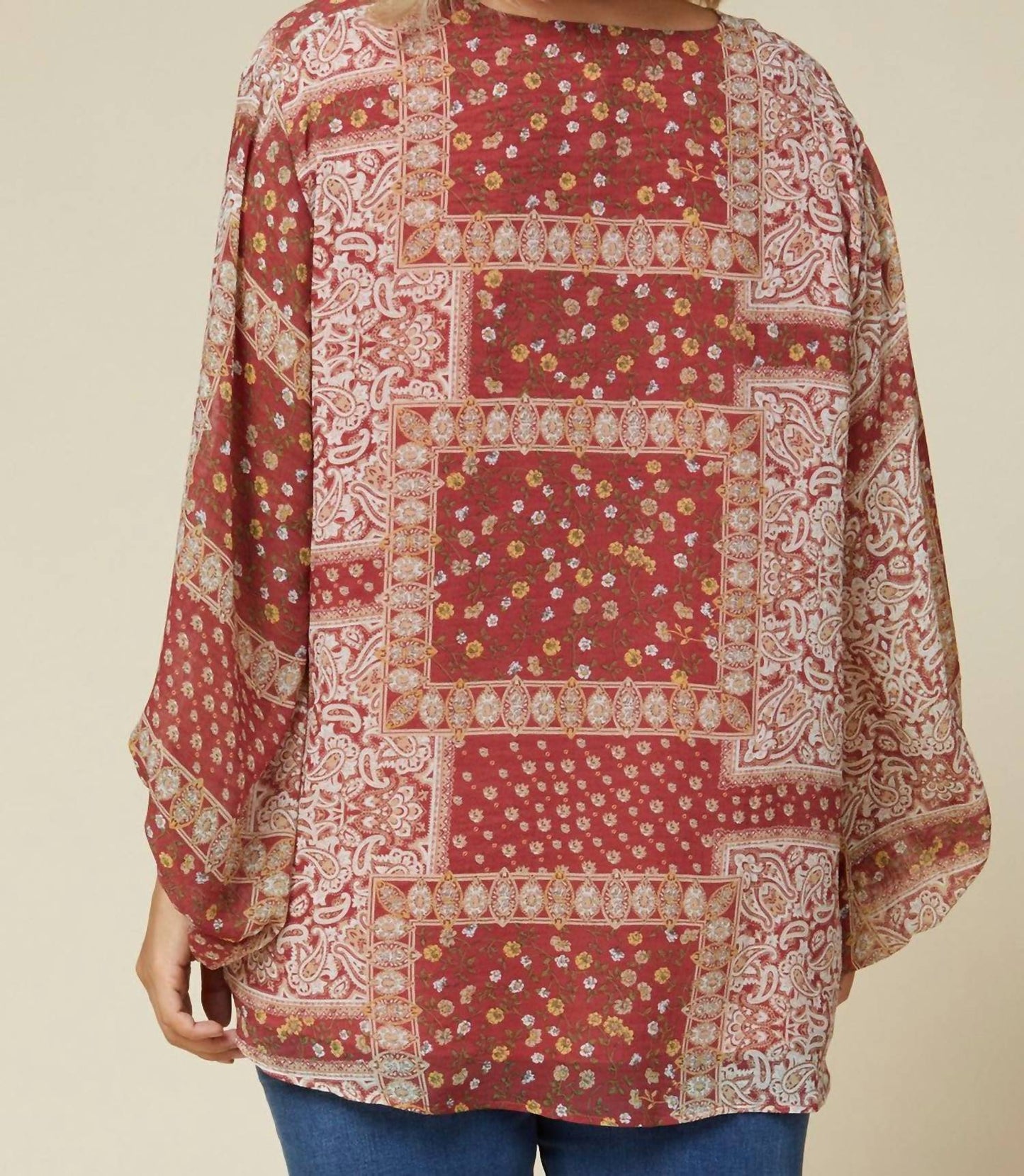 Entro - Paisley Print Blouse - Plus