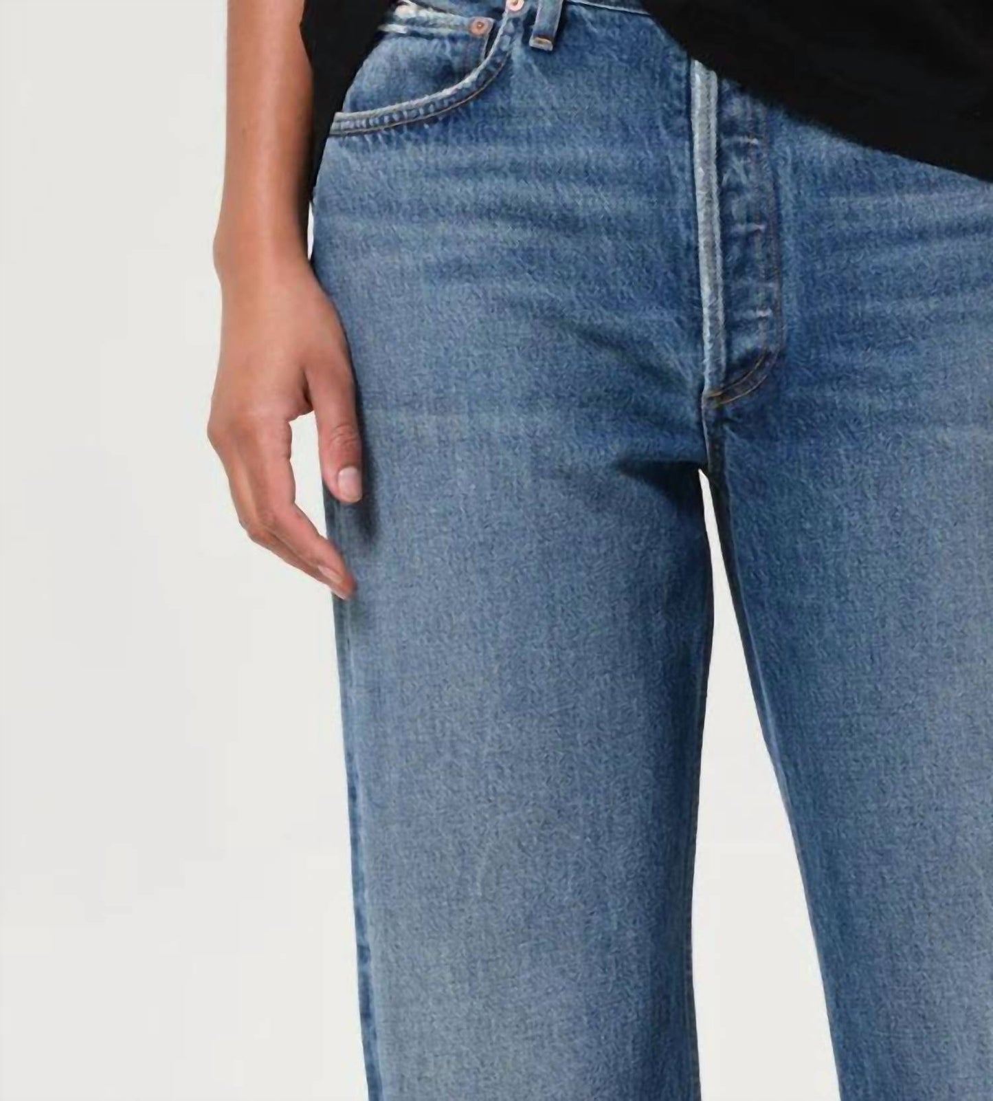 Agolde - 90's Crop Mid Rise Straight Jeans