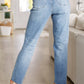 Judy Blue - High Rise Rigid Magic Destroy Slim Straight Leg Jeans
