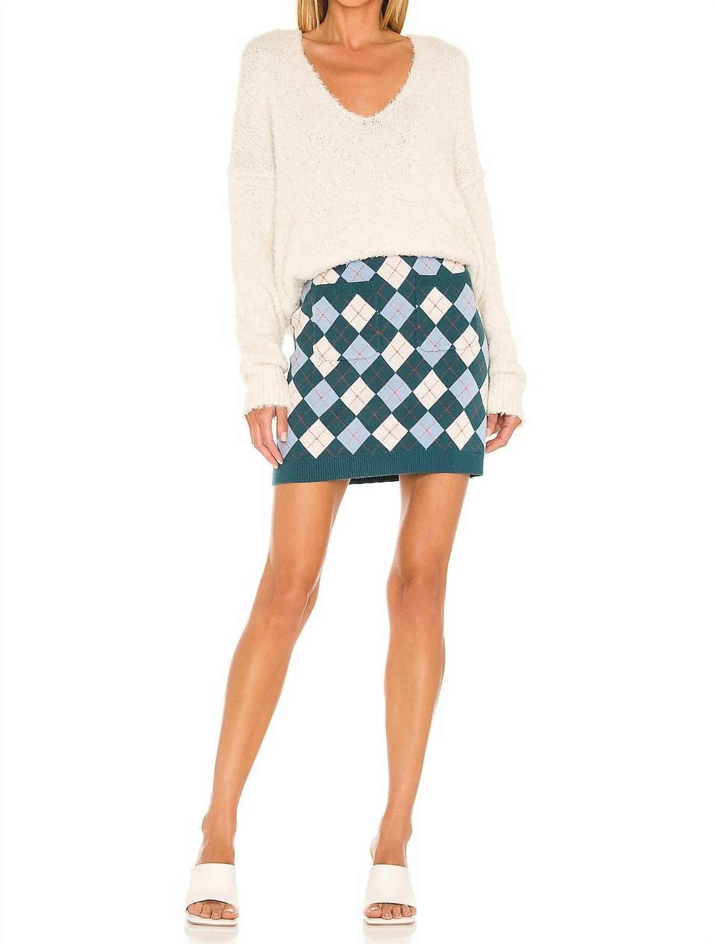 Free People - Argyle Viola Mini Skirt