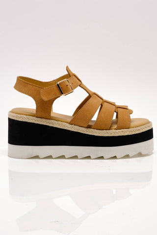 Free People - Women's Mykonos Suede Fisherman Flatform Wedges