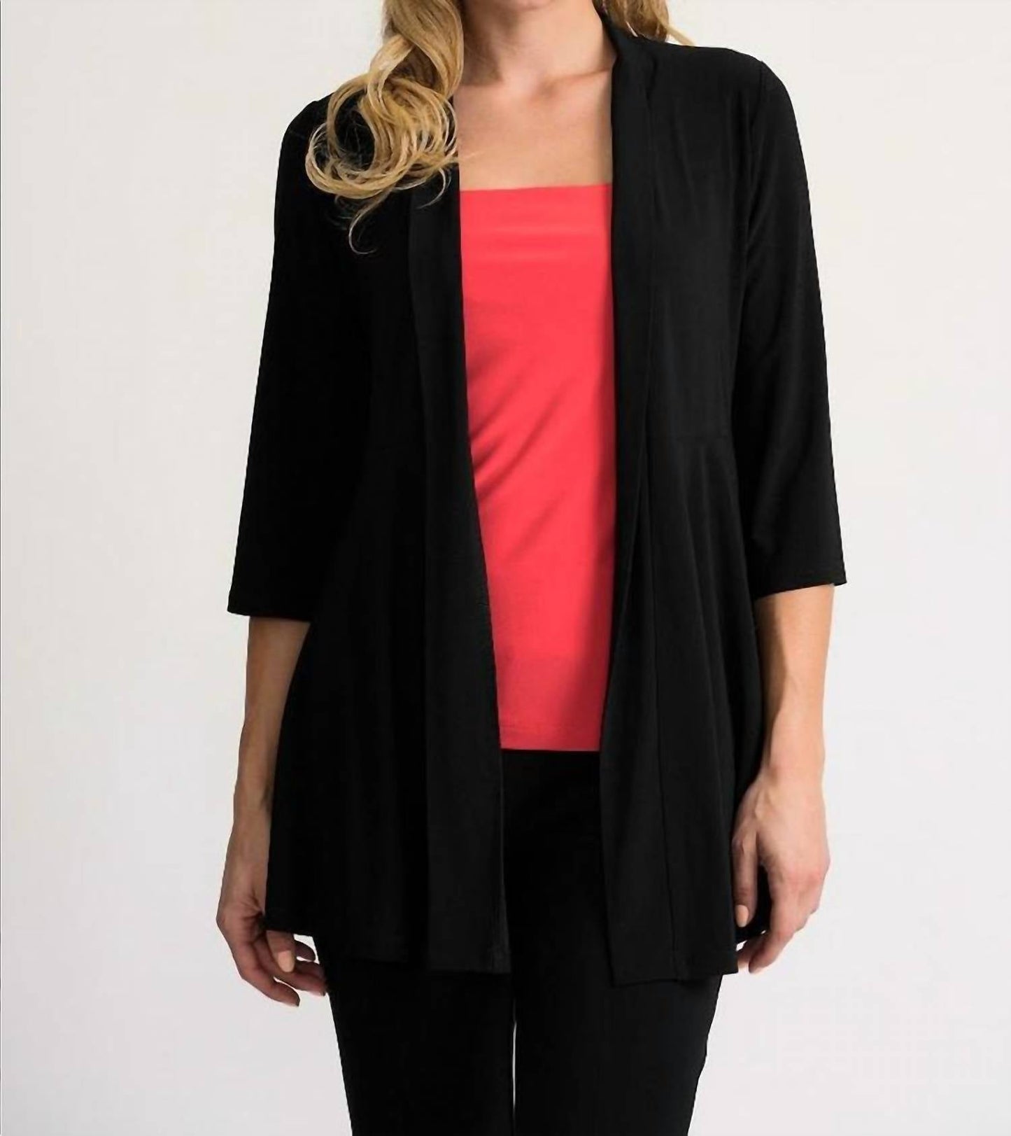 Joseph Ribkoff - Three-Quarter Sleeve Open Front Cardigan