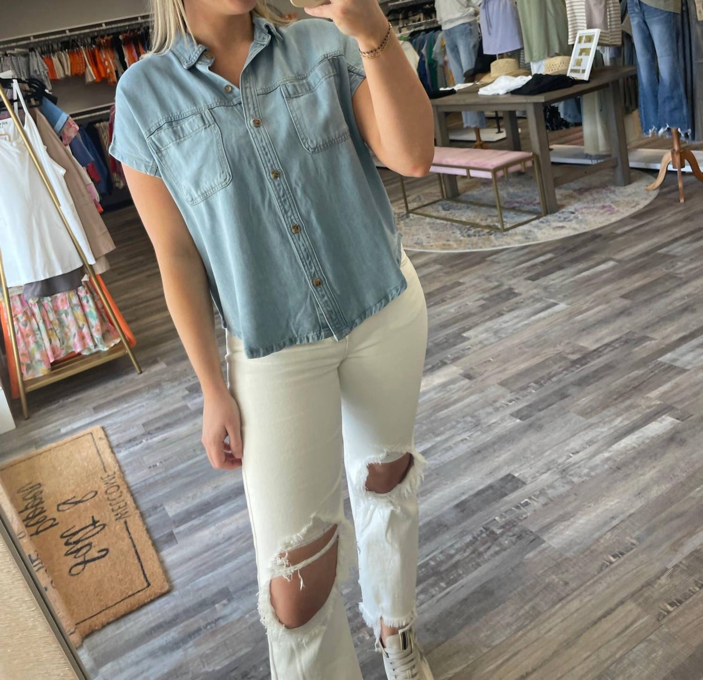Blu Pepper - Short Sleeve Button Down Shirt