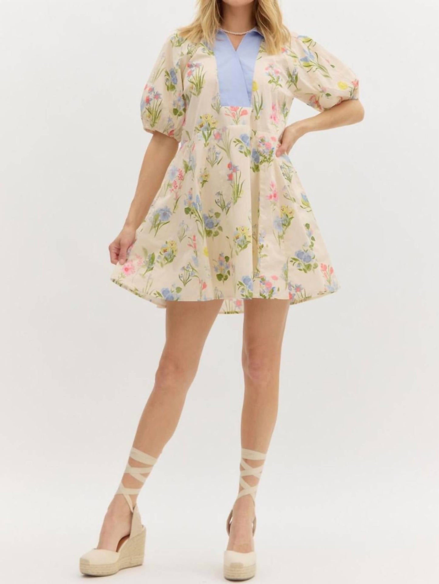 Entro - Halston Modern Floral Dress