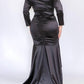 Karen T Design - Deep V Ruched Dress