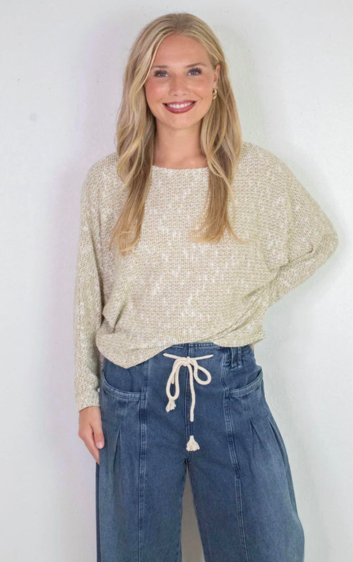Sadie & Sage - Billie Dolman Sleeve Knit Top
