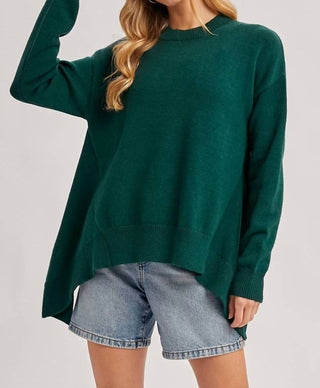 Bluivy - Women's Mock Neck Trapeze Knit Sweater