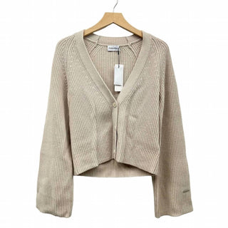 Calvin Klein - V Neck Cropped Wool Cardigan