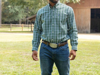 Old South Apparel - Plaid Long Sleeve Sportshirt