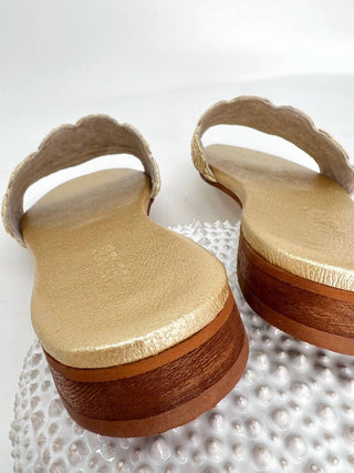 Coco Indigo - Women's Capri Textured Band Slip-on Sandals