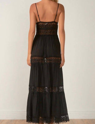 Elan - Lace Tiered Maxi Dress