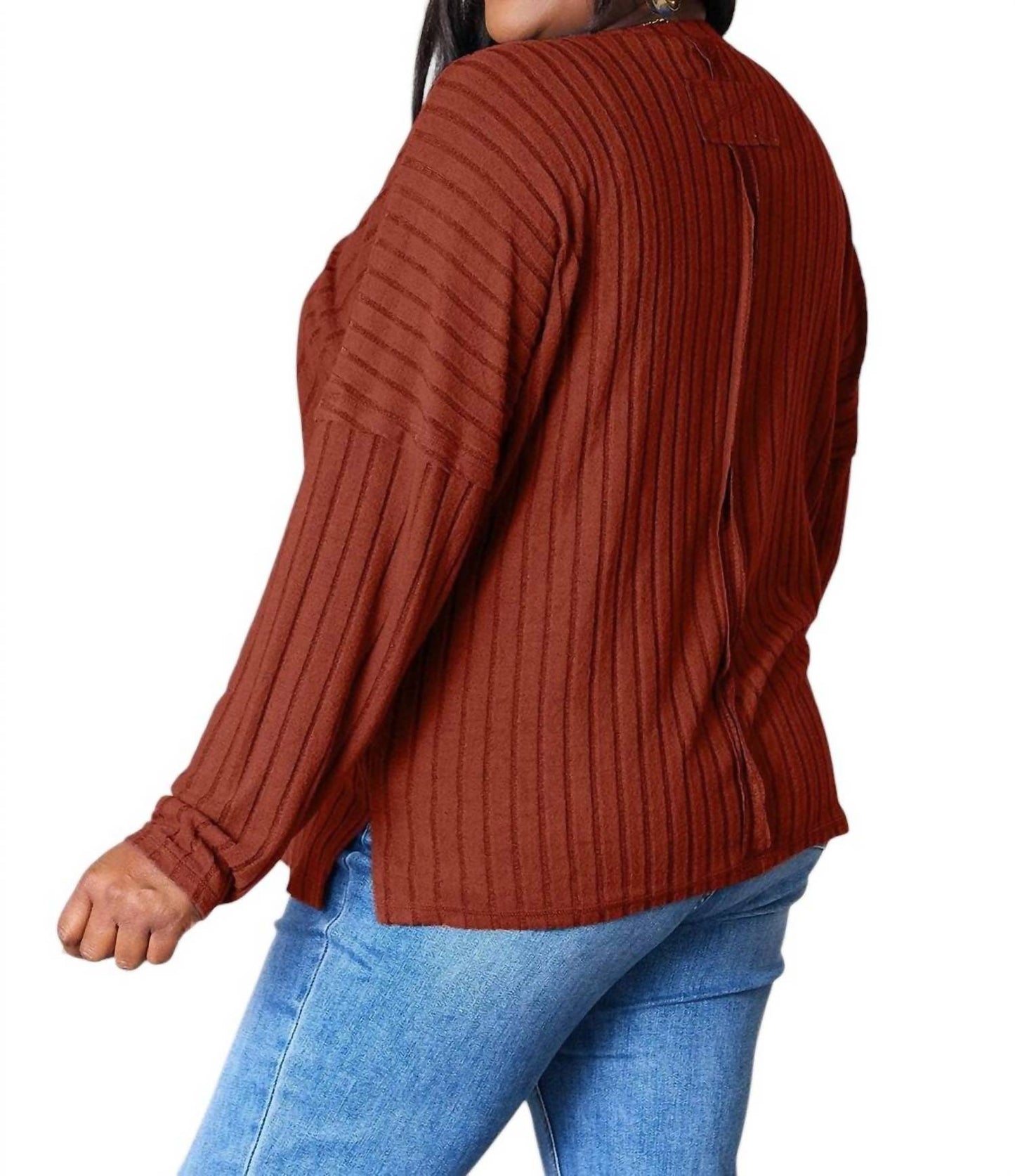 Basic Bae - Sophisticated Ribbed Knit Top