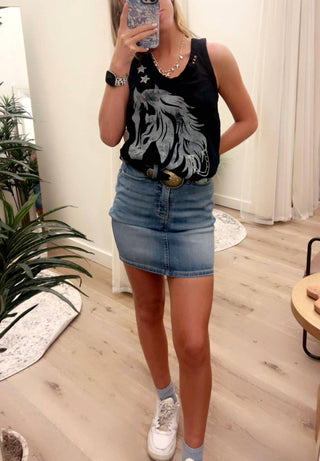 All Us - Metal Trim Western Graphic Tank Top