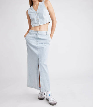 Self Contrast - Lin Crop Denim Vest