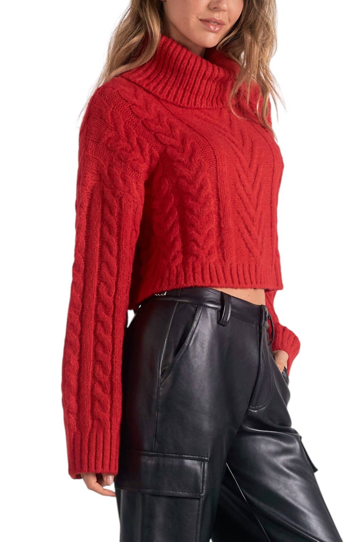 Elan - TURTLENECK CROPPED TOP