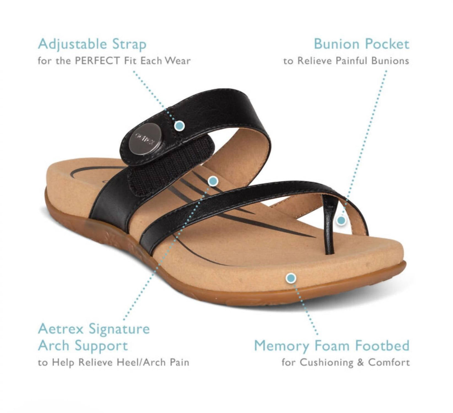 Aetrex - Izzy Adjustable Slide Sandal