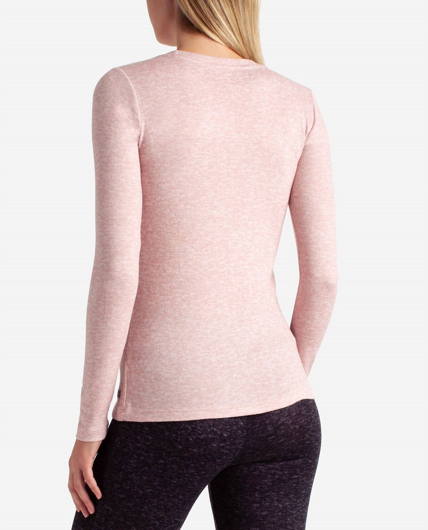Danskin - 2-pack Long Sleeve Hacci Crew Neck Layering Top