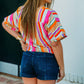 Esqualo - Striped Knit Front Blouse