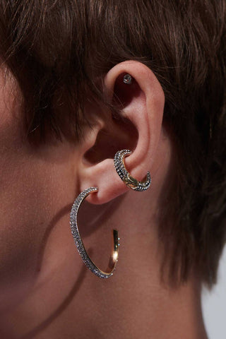 Demarson - Mini Pave Calypso Hoop Earrings