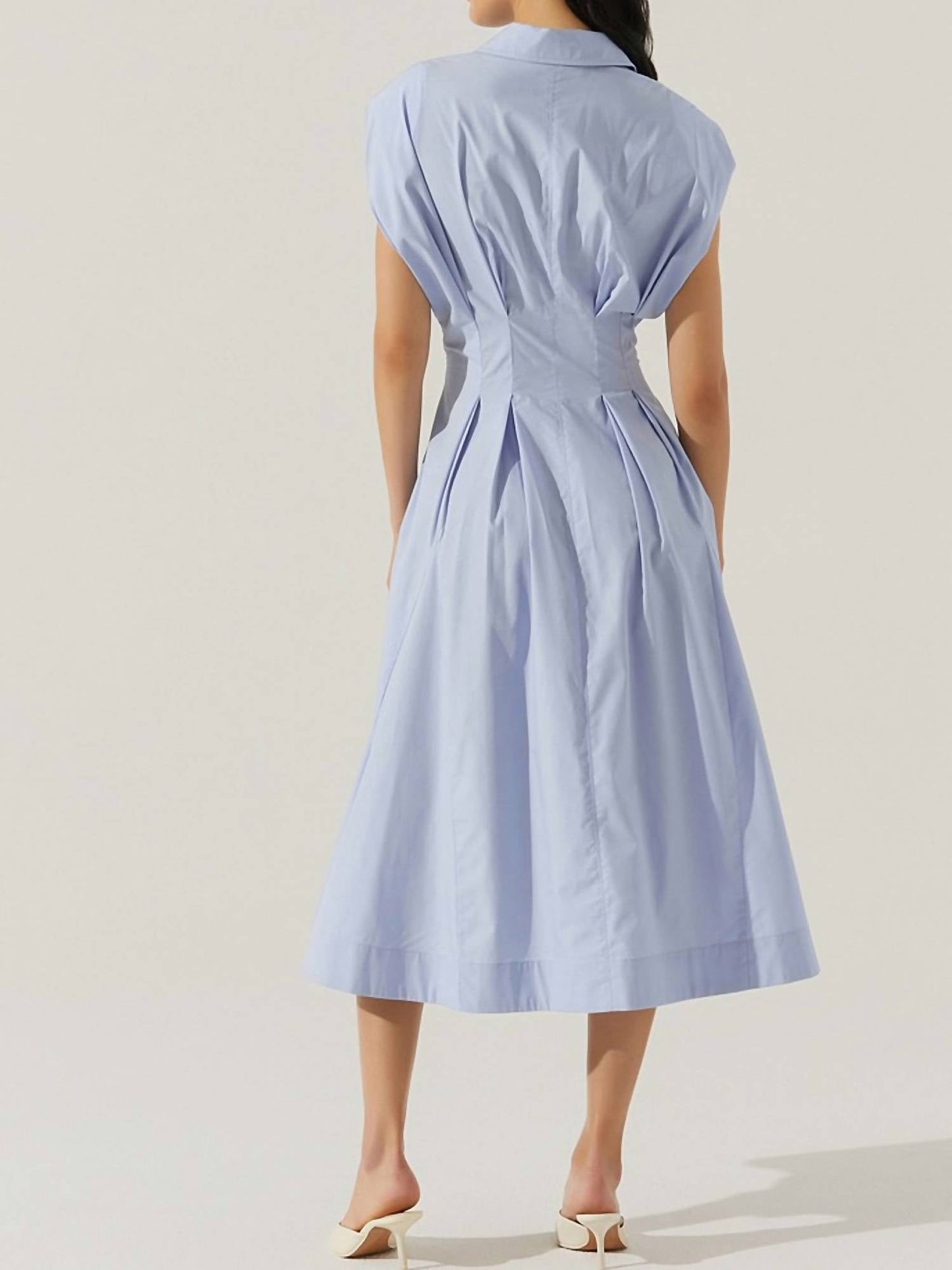 Astr - Beckett Tapered Waist Pleated Dress