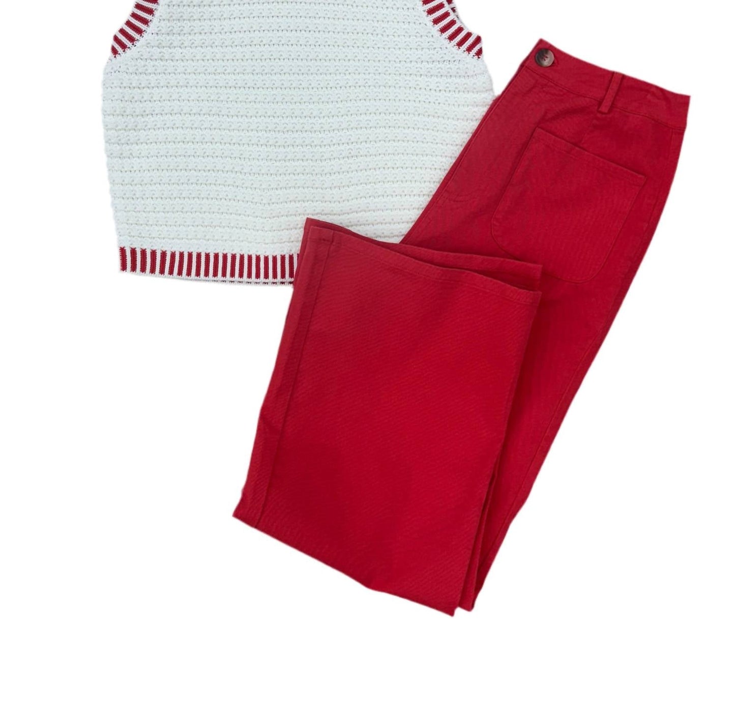 English Factory - Women's Knit Border Top